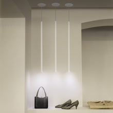 Load image into Gallery viewer, Canna Nuda Metallo LED Pendant Light in exhibition.