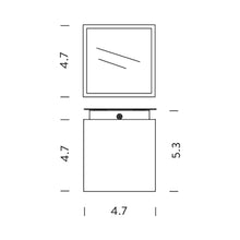 Load image into Gallery viewer, Cubo LED Flush Mount Ceiling Light - line drawing.
