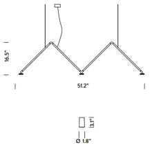 Load image into Gallery viewer, Dabliu Spot LED Pendant Light - line drawing.