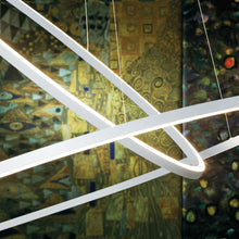 Load image into Gallery viewer, Ellisse LED Double Pendant Light in Detail.