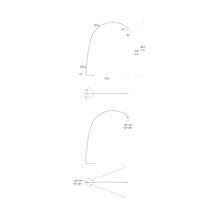 Load image into Gallery viewer, Fox LED Floor Lamp - line drawing.