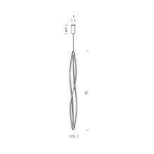 Load image into Gallery viewer, In The Wind LED Pendant Light - line drawing.