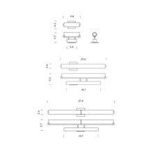 Load image into Gallery viewer, Norma Bath Wall Light - line drawing.