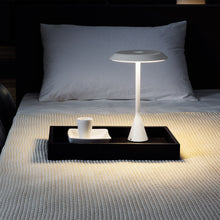 Load image into Gallery viewer, Panama LED Table Lamp in bedroom.
