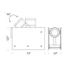 Load image into Gallery viewer, Plint LED Spot Floor Lamp - line drawing.