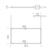Load image into Gallery viewer, Spigolo LED Pendant Light - line drawing.