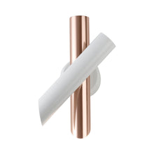 Load image into Gallery viewer, Tubes 2 LED Wall Light in White/Copper.
