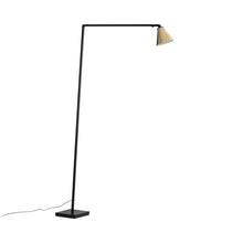 Load image into Gallery viewer, Untitled Cone LED Reading Floor Lamp in Black/Gold Burnished.