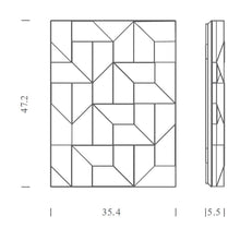 Load image into Gallery viewer, Wall Shadows Grand LED Wall Light - line drawing.