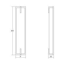 Load image into Gallery viewer, New Edge™ LED Bath Vanity Light - line drawing.