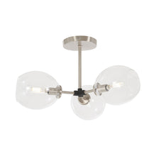 Load image into Gallery viewer, Nexpo Semi-Flush Mount Ceiling Light in Brushed Nickel/Black.