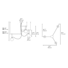 Load image into Gallery viewer, NH S3 14 Suspension Light - line drawing.