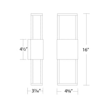 Load image into Gallery viewer, Nightvision LED Wall Light - line drawing.