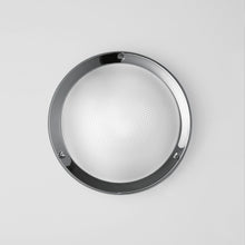 Load image into Gallery viewer, Niki Outdoor LED Ceiling/Wall Light in Prismatic Glass/Polished Aluminum.