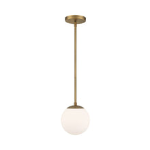 Load image into Gallery viewer, Niveous LED Pendant Light in Small/Aged Brass.