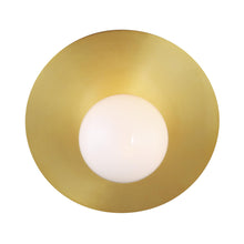 Load image into Gallery viewer, Nodes Angled Bath Wall Light in Brass and White.