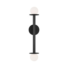 Load image into Gallery viewer, Nodes Bath Wall Light in Midnight Black (2-Light).
