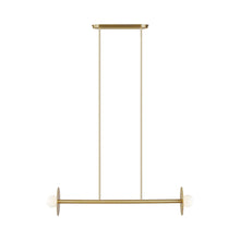 Load image into Gallery viewer, Nodes Linear Chandelier in 2-Light/Burnished Brass.