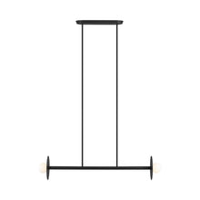 Load image into Gallery viewer, Nodes Linear Chandelier in 2-Light/Midnight Black.