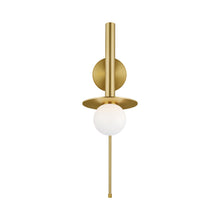 Load image into Gallery viewer, Nodes Pivot Bath Wall Light in Brass and White.