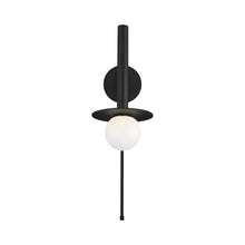 Load image into Gallery viewer, Nodes Pivot Bath Wall Light in Small/Midnight Black.