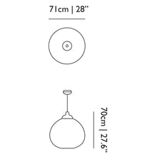 Load image into Gallery viewer, Non Random Pendant Light - line drawing.