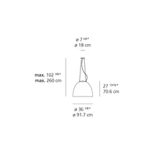 Load image into Gallery viewer, Nur Acoustic LED Suspension Light - line drawing.