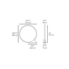Load image into Gallery viewer, O Outdoor LED Floor Lamp - line drawing.