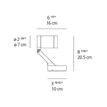 Load image into Gallery viewer, Obice Outdoor LED Wall Light - line drawing.