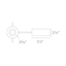 Load image into Gallery viewer, Ocularc 2.0 Round Open Reflector 9W LED Recessed Trim - line drawing.