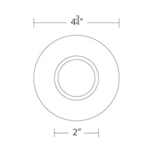 Load image into Gallery viewer, Ocularc 3.5 Round Pinhole LED Recessed Trim - line drawing.