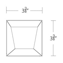 Load image into Gallery viewer, Ocularc 3.5 Square Wall Wash Trimless LED Recessed Trim - line drawing.