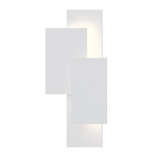 Load image into Gallery viewer, Offset Panels™ Outdoor LED Wall Light in Textured White.