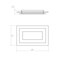 Load image into Gallery viewer, Offset™ Racetrack LED Flush Mount Ceiling Light - line drawing.