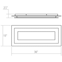 Load image into Gallery viewer, Offset™ Racetrack LED Flush Mount Ceiling Light - line drawing.