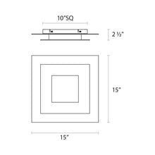 Load image into Gallery viewer, Offset™ LED Flush Mount Ceiling Light - line drawing.