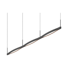 Load image into Gallery viewer, Ola™ LED Linear Pendant Light in Satin Black/3-Light.