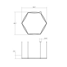 Load image into Gallery viewer, Ola™ LED Linear Pendant Light - line drawing.