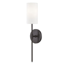 Load image into Gallery viewer, Olivia Wall Light in Old Bronze/Linen.