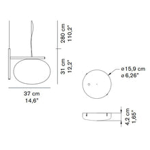 Load image into Gallery viewer, Alba Pendant Light - line drawing.