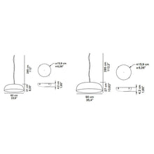 Load image into Gallery viewer, Canopy LED Pendant Light - line drawing.