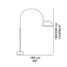 Load image into Gallery viewer, Coupe Arch Floor Lamp - line drawing.