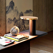 Load image into Gallery viewer, Cylinda LED Table Lamp in living room.