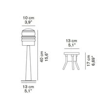 Load image into Gallery viewer, Fresnel Outdoor Floor Lamp - line drawing.