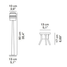 Load image into Gallery viewer, Fresnel Outdoor Floor Lamp - line drawing.