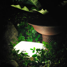 Load image into Gallery viewer, Stone Outdoor Lamp in outside area.
