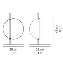 Load image into Gallery viewer, Superluna LED Table Lamp - line drawing.