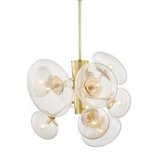 Load image into Gallery viewer, Opera Pendant Light in 9-Light/Aged Brass.