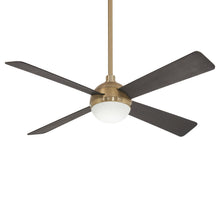 Load image into Gallery viewer, Orb LED Ceiling Fan in Soft Brass / Brushed Nickel.