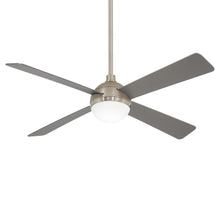 Load image into Gallery viewer, Orb LED Ceiling Fan in Brushed Steel / Brushed Nickel.